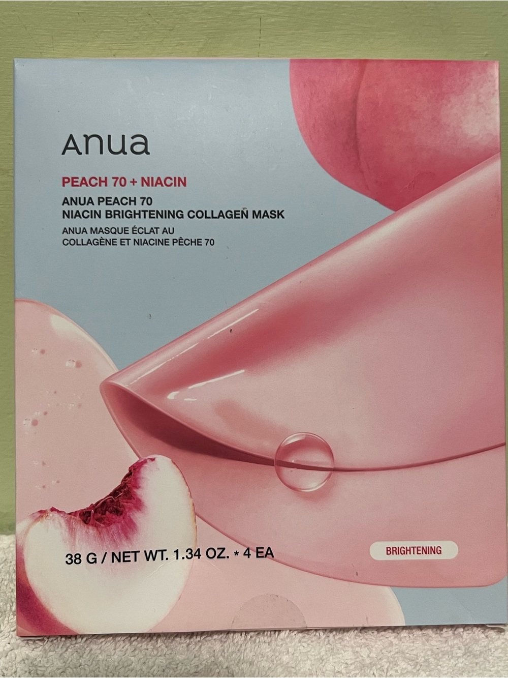 Anua Peach 70 Niacin Brightening Collagen Mask — Pink